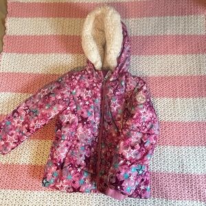 ZeroXposur Pink Sherpa-Lined Girls Jacket with Star Accent